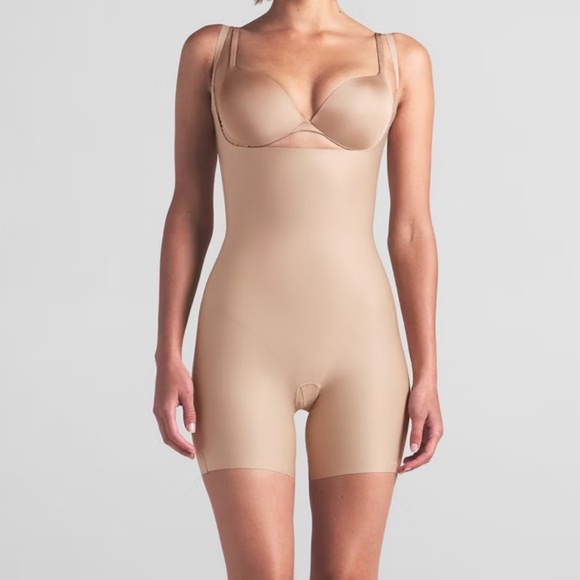 SKIMS SHEER CORE SCULPT OPEN BUST MID THIGH BODYSUIT CLAY NUDE XL SOLD OUT! NEW! - Picture 10 of 10